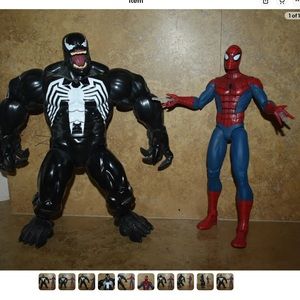 Marvel COMICS Venom Talking Figure Exclusive Big 15" & Spider-Man WEB SHOOTER